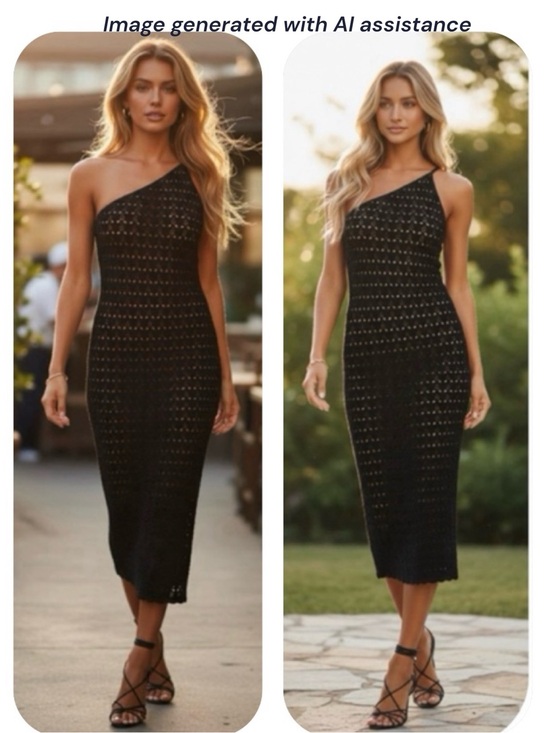 Aqua + Liat Baruch Dresses & Skirts - NWT Aqua + Liat Baruch S black crochet midi dress